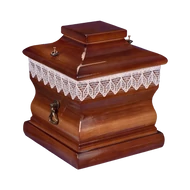 Buda négyszögletű fa urnakoporsó-dió