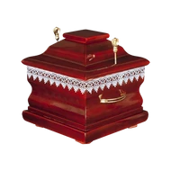 Fa négyszögletű urnakoporsó-mahagóni