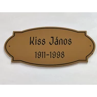 35. Sírjelző tábla keresztre, fejfára