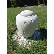 Fehér amfora alakú urna vízi temetéshez Fehér amfora alakú urna vízi temetéshez