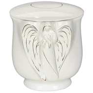 Angyalkás fehér urna