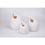 Könnycsepp urna arany szívvel - felnőtt