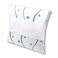 Fehér szórópárna kék mintával