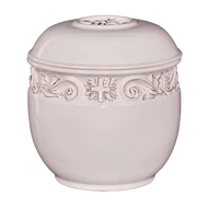 Fehér vésett kerámia urna