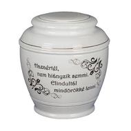 Kerek urna mindörökké felirattal