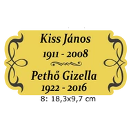 33. Sírjelző tábla keresztre, fejfára