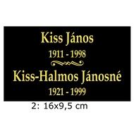 474. Sírjelző tábla keresztre, fejfára