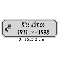 377. Sírjelző tábla keresztre, fejfára