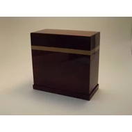 Mahagóni színű fa iker urna 