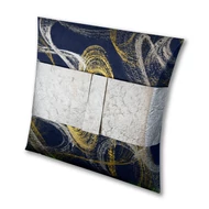 Kék szórópárna ezüst szalaggal