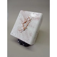 Különleges, galambos mintájú könyv urna fehér színben