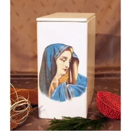 Fehér iker urna Máriával