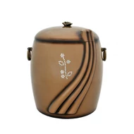 Barna tónusú kő kompozit urna - kristály virággal