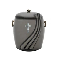 Kő kompozit urna - kristály kereszttel