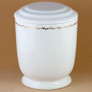 Arany szegélyes fehér urna