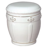 Fehér kerek urna arany virágokkal