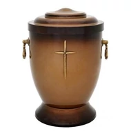 Keresztes barna fém urna