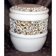 Bella áttört kerámia urna arany béléssel