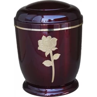 Bordó, rózsás fém urna