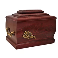 Fa urna, kálával,  barna-mahagóni