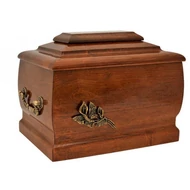 Fa urna, kálával - sötét barna