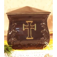 Fekete négyszög urna - keresztes