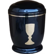 Fekete, arany kelyhes fém urna