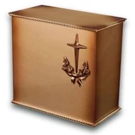 Fém iker urna rózsa kereszt