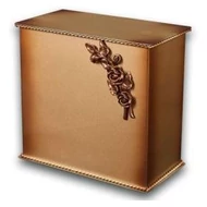 Fém iker urna rózsával