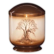 Fém urna terebélyes fával