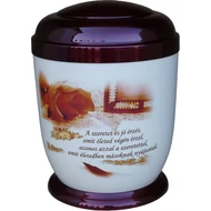 Színes, idézetes fém urna