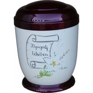 Színes,liliomos fém urna