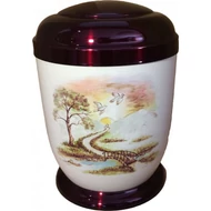 Színes, patakos fém urna