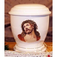 Fehér urna Jézussal