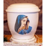 Fehér urna Máriával