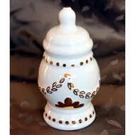 Fehér, aranyozott mintás mini urna