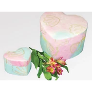 Szív alakú urna pasztell színekben kis méret