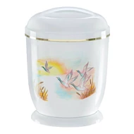 Fehér, vadkacsás urna