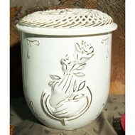 Vanda fonott kerámia urna rózsa kéz