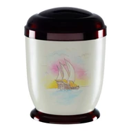 Vitorlás hajós fém urna