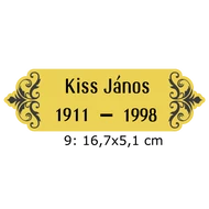 36. Sírjelző tábla keresztre, fejfára