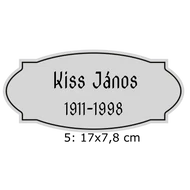 355. Sírjelző tábla keresztre, fejfára
