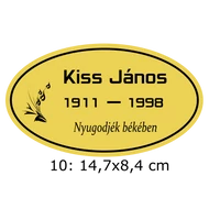 38. Sírjelző tábla keresztre, fejfára 38. Sírjelző tábla keresztre, fejfára