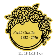 40. Sírjelző tábla keresztre, fejfára