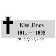 455. Sírjelző tábla keresztre, fejfára