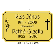 42. Sírjelző tábla keresztre, fejfára