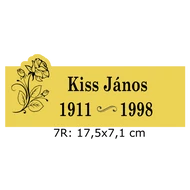 43. Sírjelző tábla keresztre, fejfára