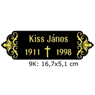 306. Sírjelző tábla keresztre, fejfára