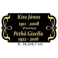 303. Sírjelző tábla keresztre, fejfára