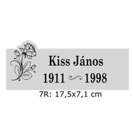 433. Sírjelző tábla keresztre, fejfára